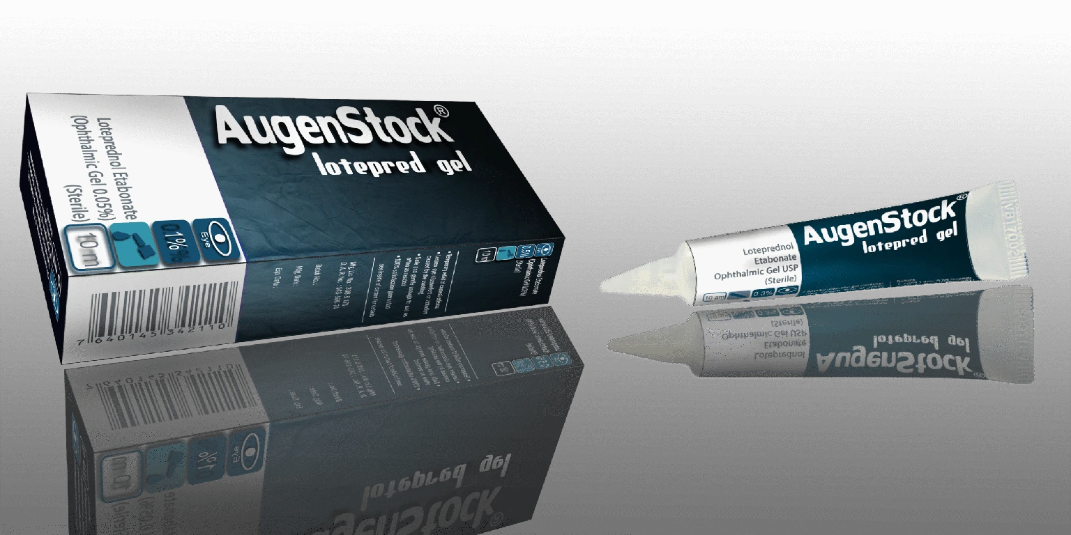 AugenStock Lotepred Gel Sterile Ophthalmic Gel packaging — Loteprednol Etabonate, Confirm the current approved concentration