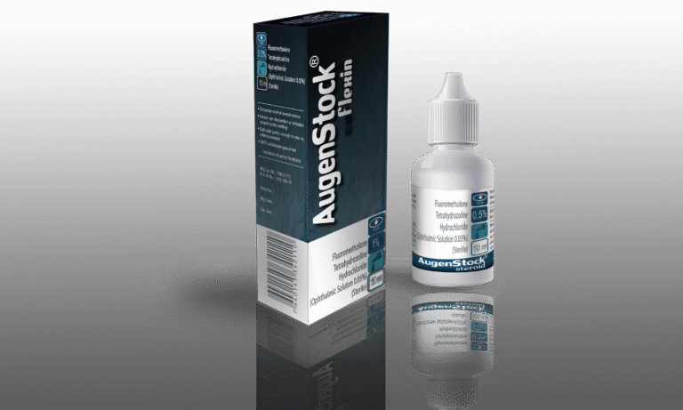 AugenStock Flexin Sterile Eye Drops product packaging