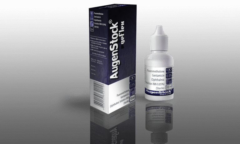 AugenStock Geflex  Sterile Ophthalmic Suspension product packaging
