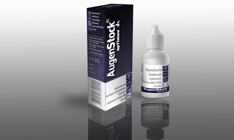 AugenStock Optimox DS Eye Drops product packaging