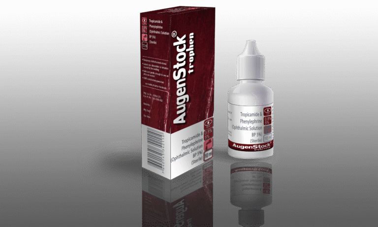 AugenStock Trophen Sterile Eye Drops product packaging