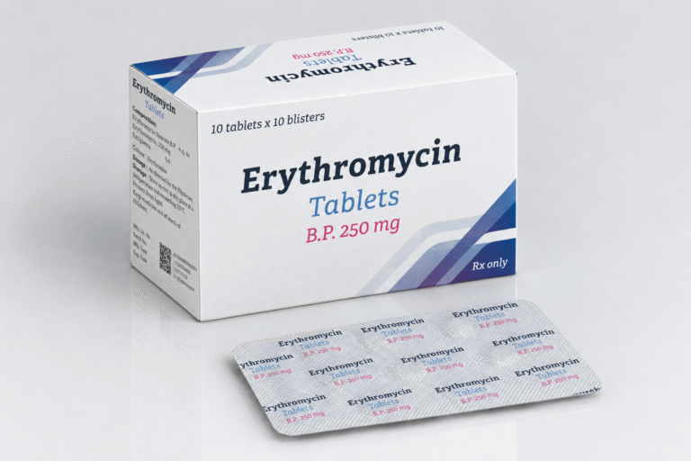 Erythromycin product packaging