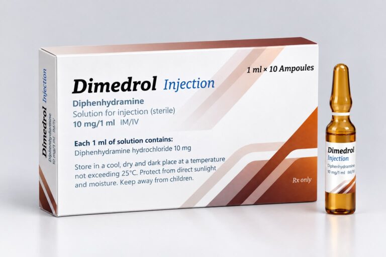 Dimedrol product packaging
