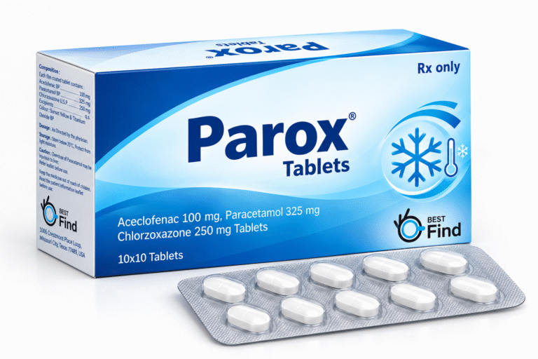 Parox product packaging